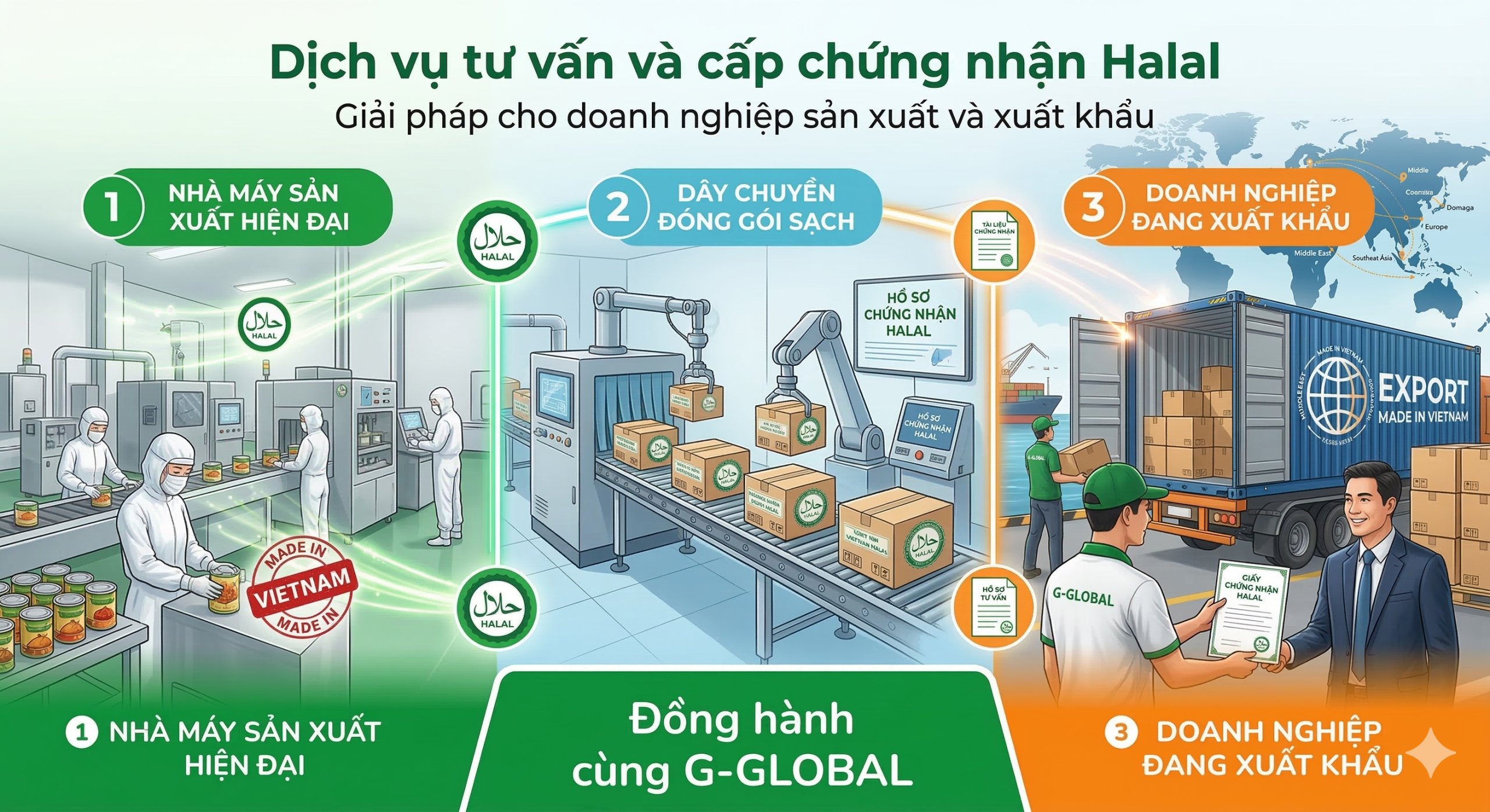 Dịch vụ tư vấn và cấp chứng nhận Halal: Giải pháp giúp doanh nghiệp mở rộng thị trường xuất khẩu hiệu quả
