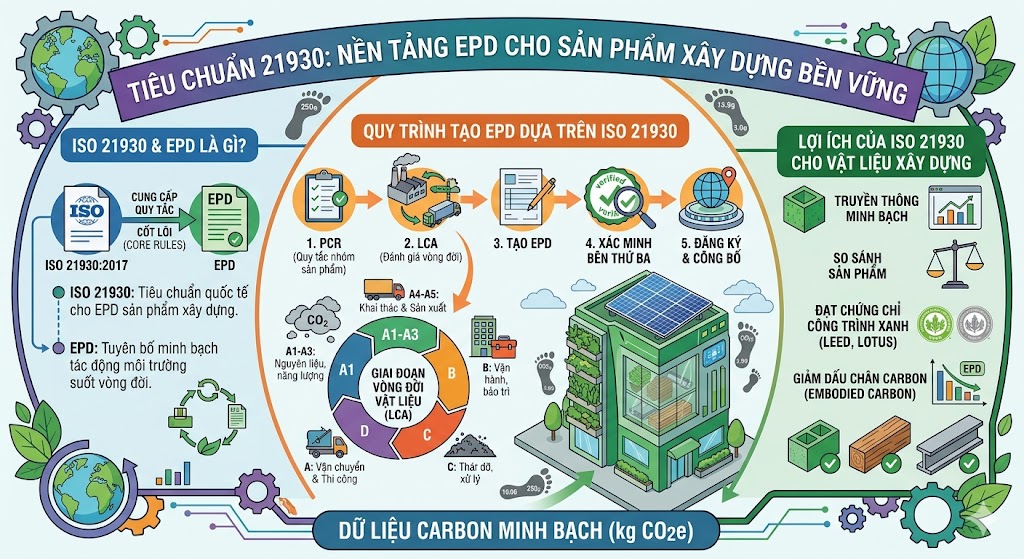 Tiêu Chuẩn 21930 Là Gì? Hướng Dẫn ISO 21930:2017 Về EPD Cho Sản Phẩm Xây Dựng